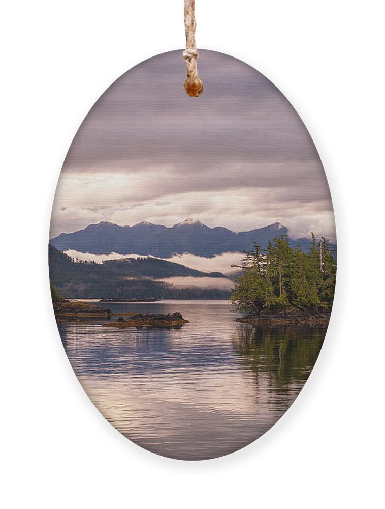 Nootka Sound Ornament featuring the photograph Sunrise in Kyuquot by Canadart -