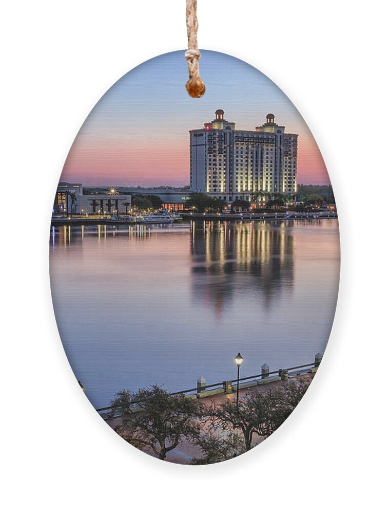 Sunrise Ornament featuring the photograph Sunrise in Savannah by Shelia Hunt