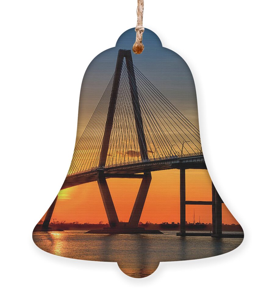 Sunset Ornament featuring the photograph Sunset at Charleston by Shelia Hunt