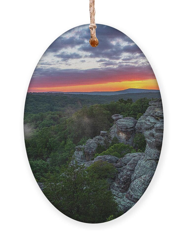 Sunset Ornament featuring the photograph Sunset at the Garden by Grant Twiss
