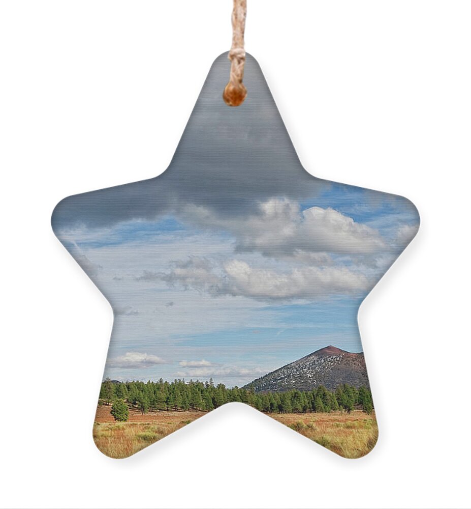 Arizona Ornament featuring the photograph Sunset Crater from Bonito Park by Jeff Goulden