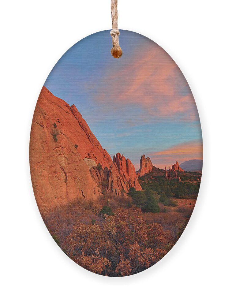 Sunset Ornament featuring the photograph Sunset, Garden of the Gods by Bob Falcone