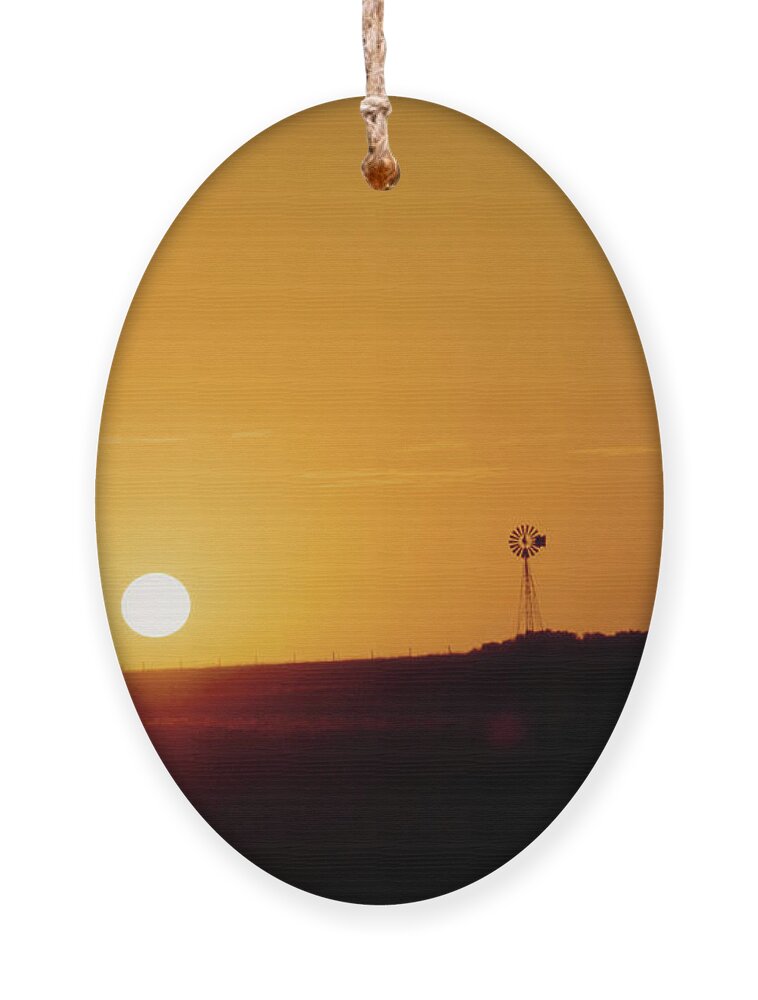 Ravenna Ornament featuring the photograph Sunset near Ravenna, Nebraska by Jeff White