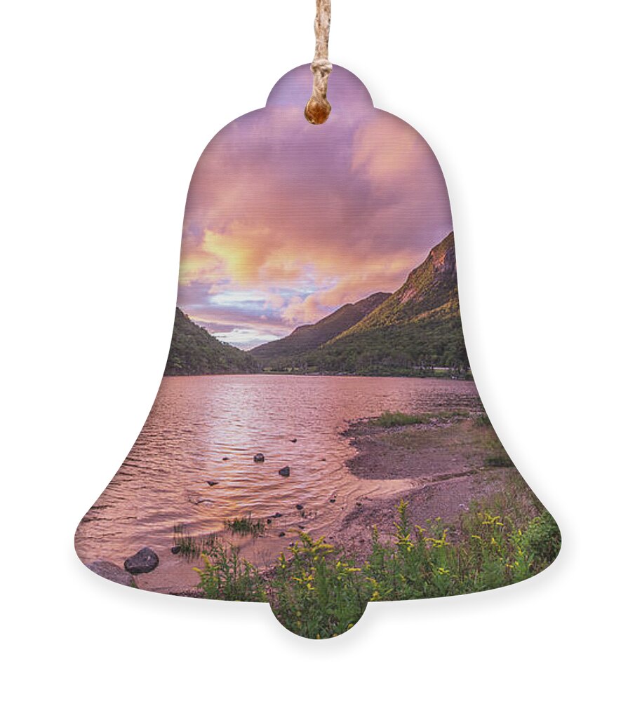 Sunset Over Profile Lake Ornament featuring the photograph Sunset Over Profile Lake by White Mountain Images