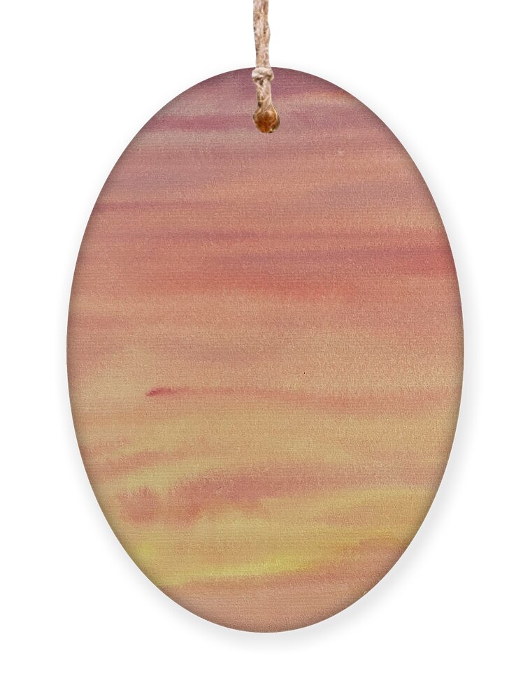 Sunset Ornament featuring the painting Sunset Sky by Lisa Neuman