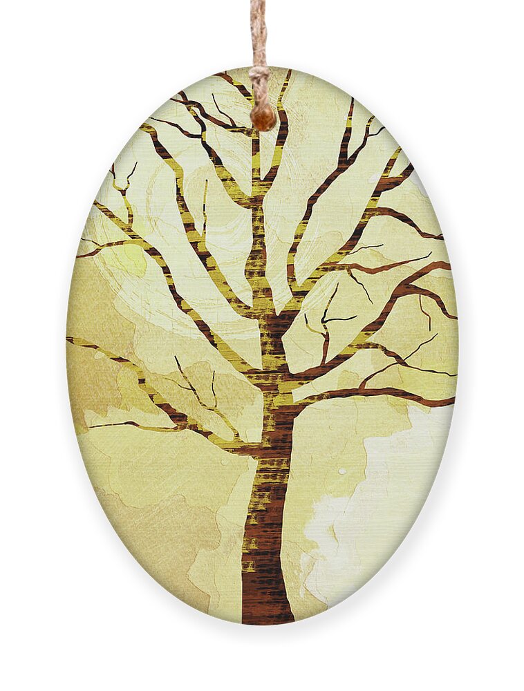 Abstract Ornament featuring the painting Sunshine between the branches by Sannel Larson