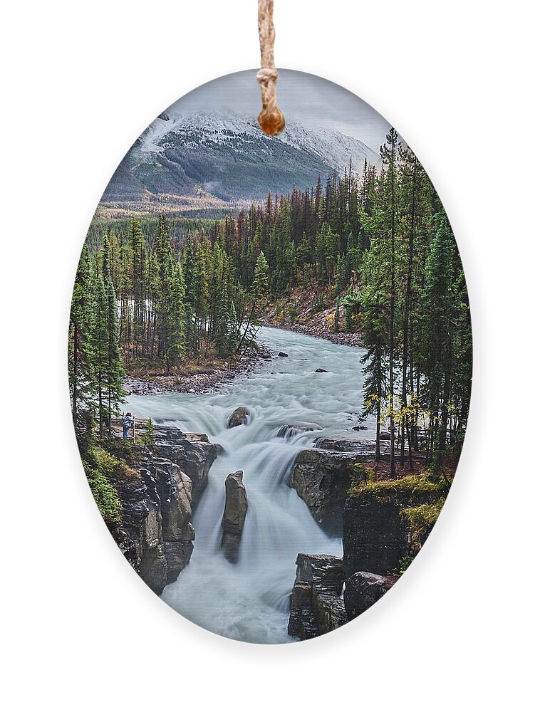 Voyage Jasper Banff 2021 Ornament featuring the photograph Sunwapta Falls Jasper by Carl Marceau