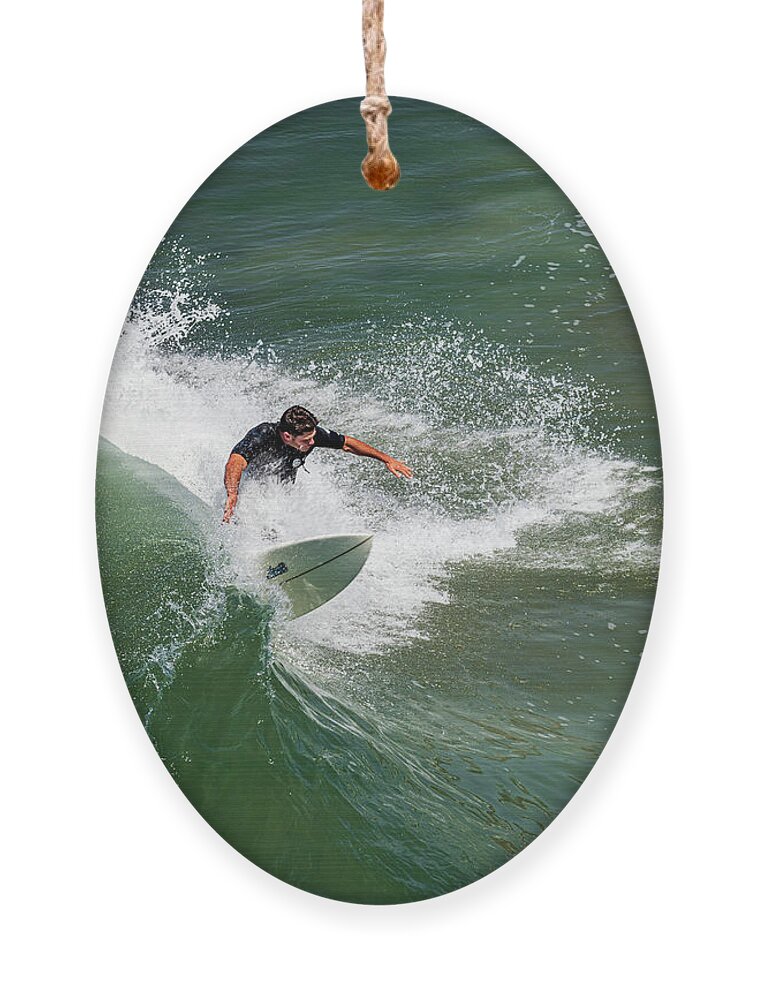 San Diego Ornament featuring the photograph Surfer - Sports Photography by Amelia Pearn