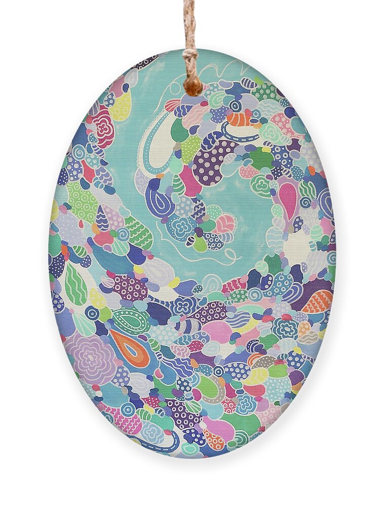 Pattern Art Ornament featuring the painting Sweeping Medley by Beth Ann Scott