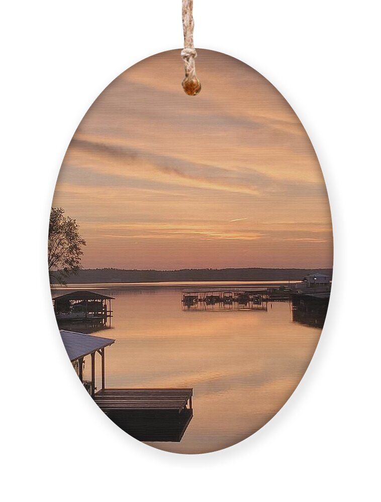 Sunrise Ornament featuring the photograph Sweet Potato Lake Sunrise by Ed Williams
