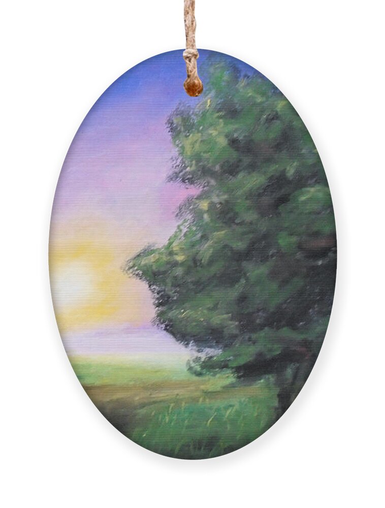Summer Ornament featuring the painting Sweet Summer Haze by Jen Shearer