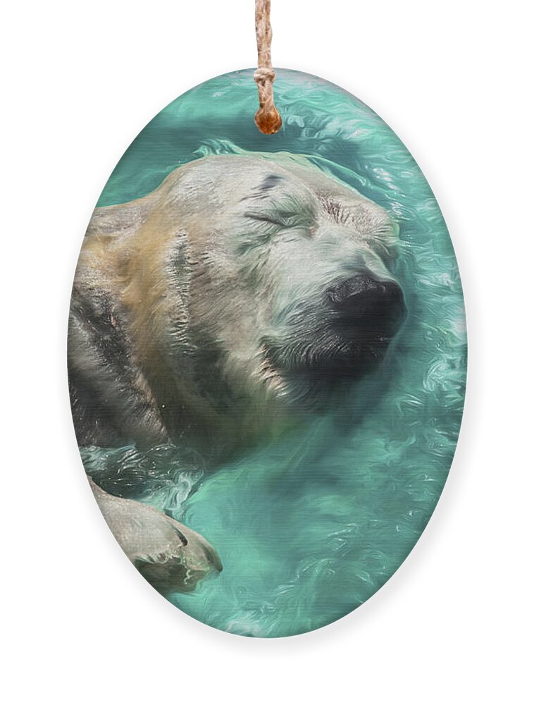 2019 Ornament featuring the photograph Swimming Bear by Wade Brooks