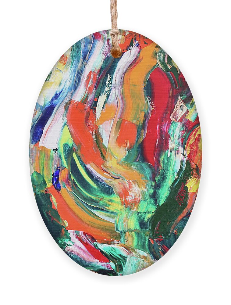 Abstract Ornament featuring the painting Swirl 2 by Teresa Moerer