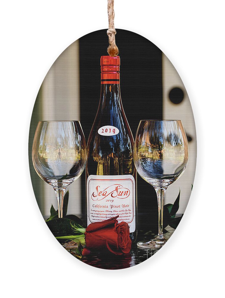 Wine Ornament featuring the photograph Table for two by Patrick Nowotny