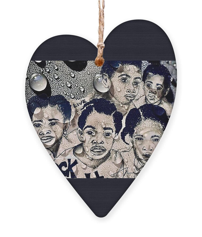  Ornament featuring the mixed media Tears by Angie ONeal