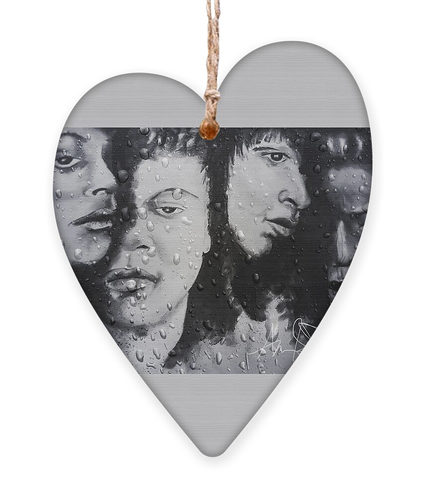  Ornament featuring the mixed media Tears for Fears by Angie ONeal