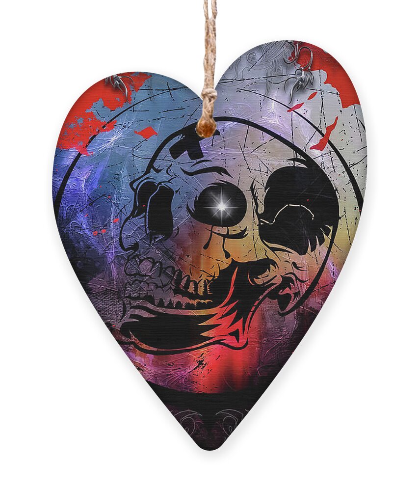 Tears Ornament featuring the digital art Tears Of A Clown by Michael Damiani