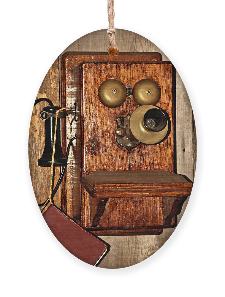 Phone Ornament featuring the photograph Telephone Old Fashioned by Carolyn Marshall