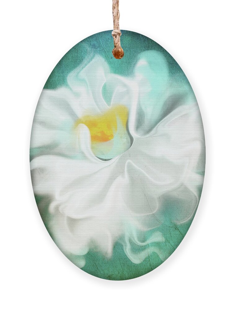 Carnation Ornament featuring the painting Tenderly Flower Art by Sannel Larson