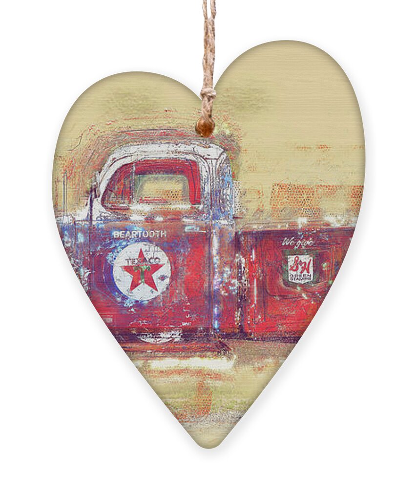 Aib_2022 #2531 Ornament featuring the photograph Texaco Star Truck by Craig J Satterlee