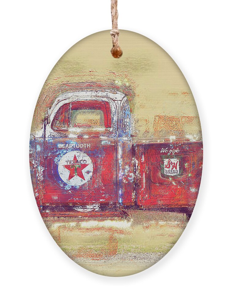 Aib_2022 #2531 Ornament featuring the photograph Texaco Star Truck by Craig J Satterlee