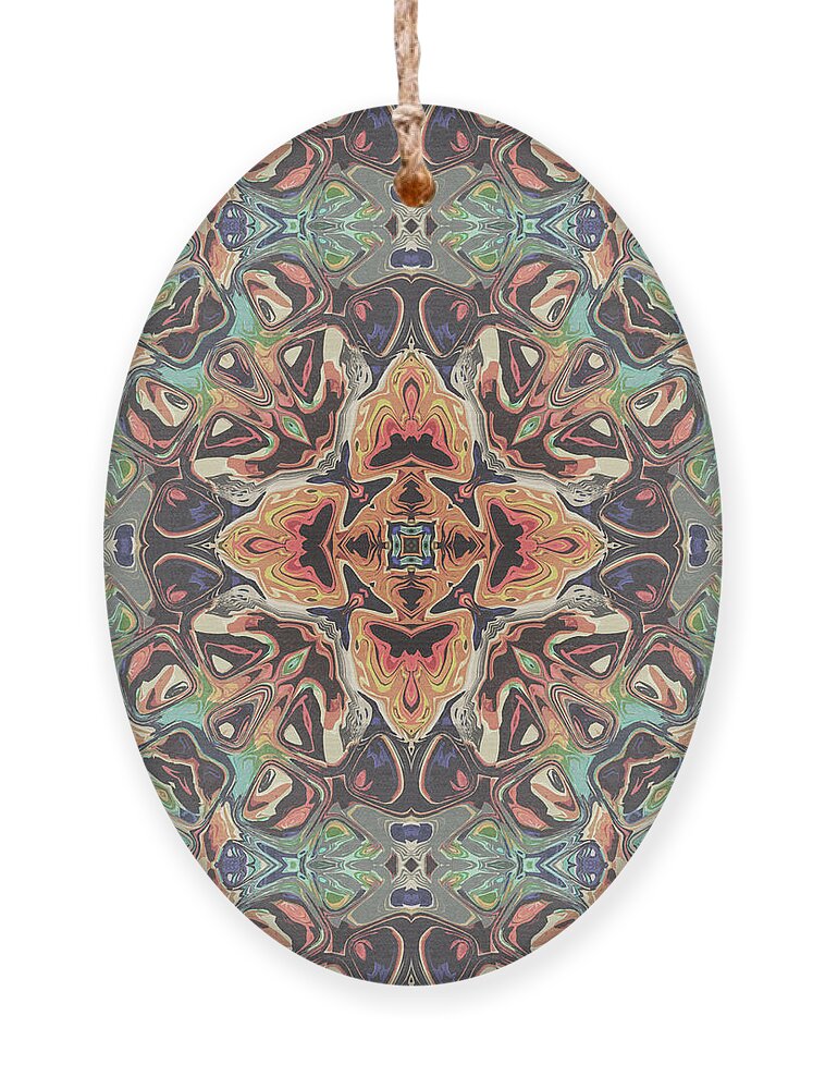 Texture Ornament featuring the digital art Textured Mandala by Phil Perkins