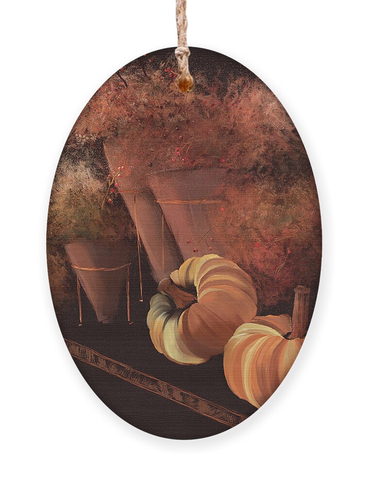 Autumn Ornament featuring the digital art Thanksgiving Day by Lois Bryan