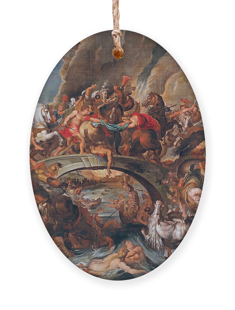 Studio Of Peter Paul Rubens Ornament featuring the painting The Battle of the Amazons by Studio of Peter Paul Rubens