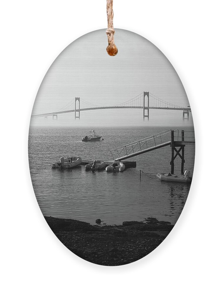 Bridge Ornament featuring the photograph The Bay under fog by Jim Feldman