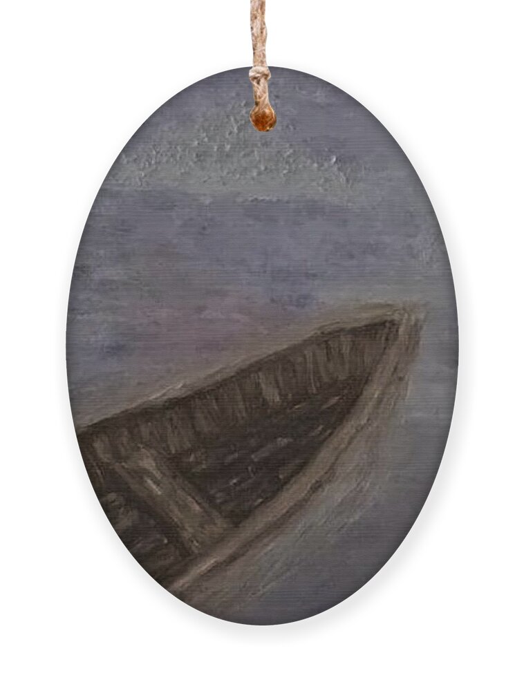 Alternate Universe Ornament featuring the painting The Boat from Nowhere by Christina Knight