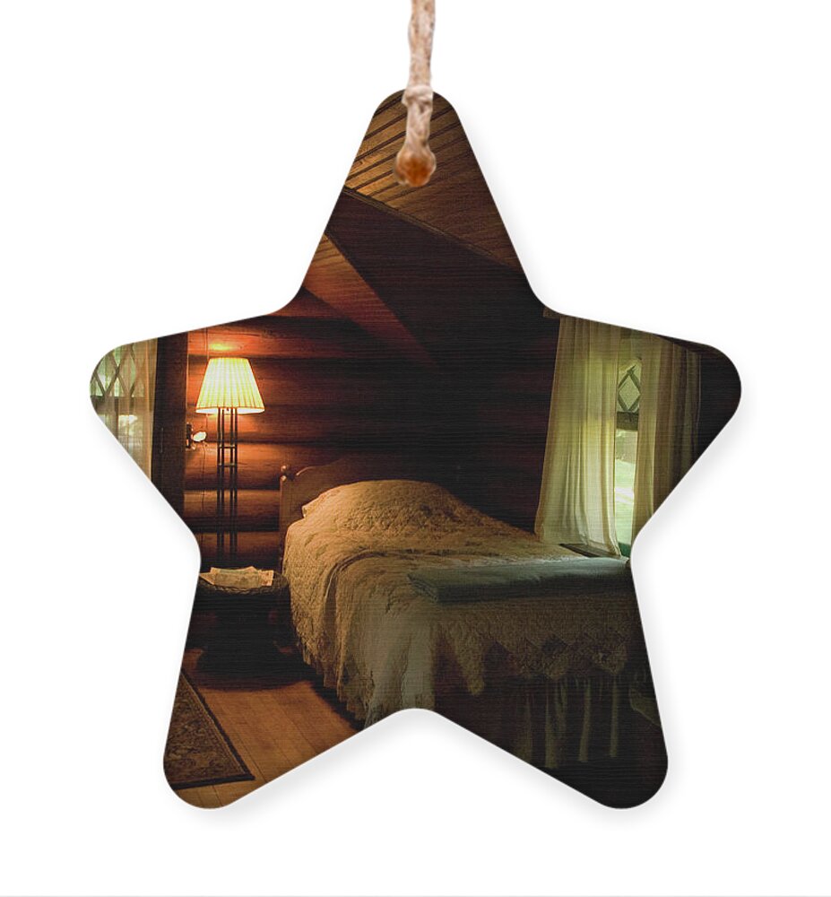 Lodge Ornament featuring the photograph The Cabin by Cynthia Dickinson