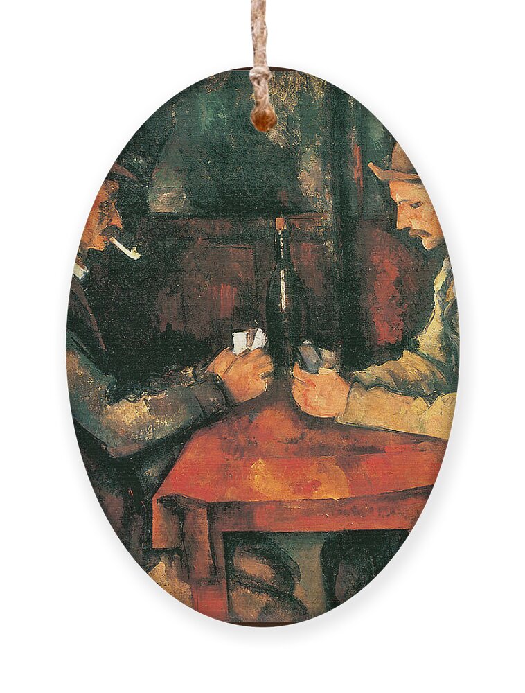 Cezanne Ornament featuring the painting The Cardplayers 1892 by Paul Cezanne