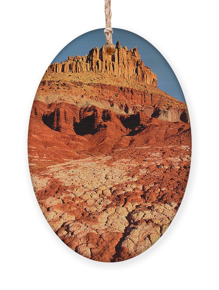 Dave Welling Ornament featuring the photograph The Castle @ Sunrise Capitol Reef Np Utah by Dave Welling