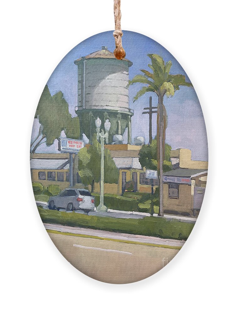 North Park Ornament featuring the painting The Chicken Pie Shop, San Diego by Paul Strahm