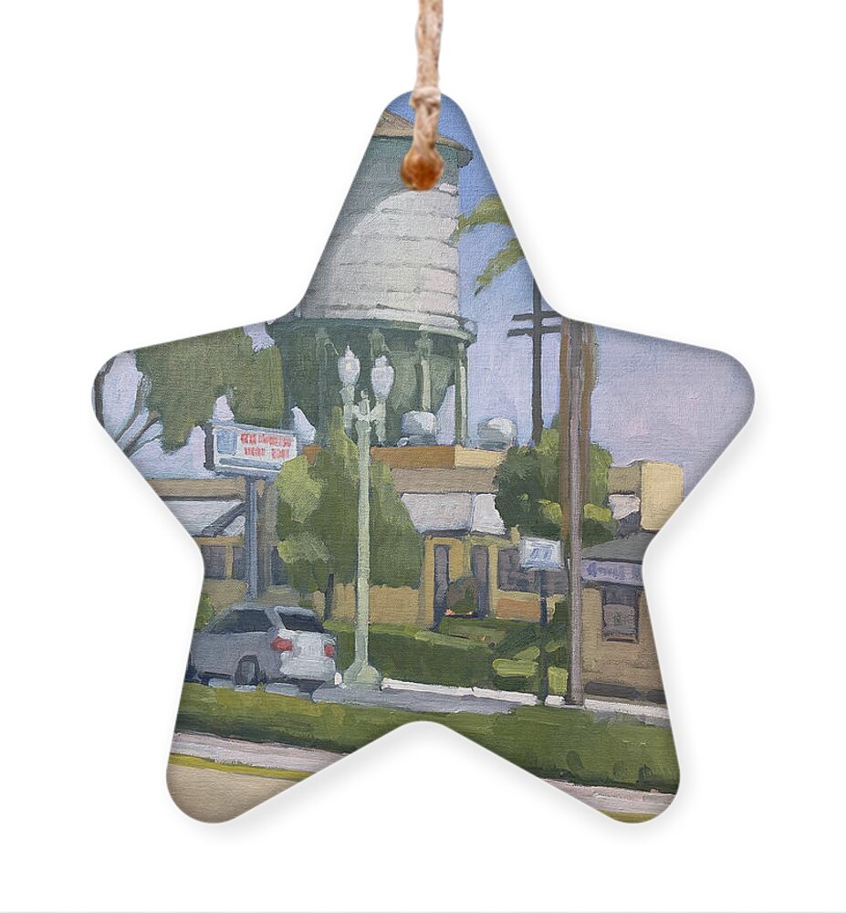 North Park Ornament featuring the painting The Chicken Pie Shop, San Diego by Paul Strahm