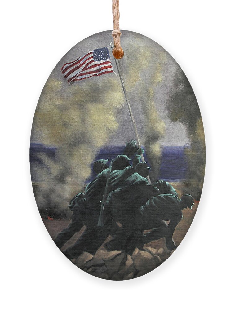 War Ornament featuring the painting The Cost Of Freedom by Anthony Falbo