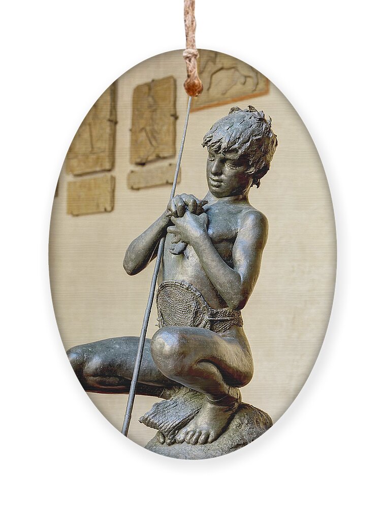 The Fisherboy Ornament featuring the photograph The Fisherboy 01 by Weston Westmoreland