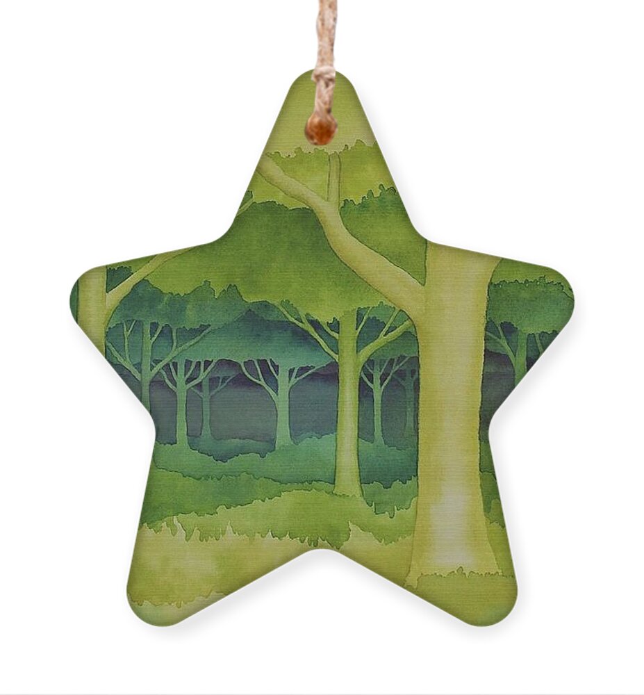 Kim Mcclinton Ornament featuring the painting The Forest for the Trees by Kim McClinton