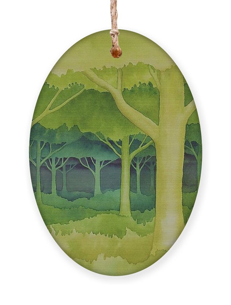 Kim Mcclinton Ornament featuring the painting The Forest for the Trees by Kim McClinton
