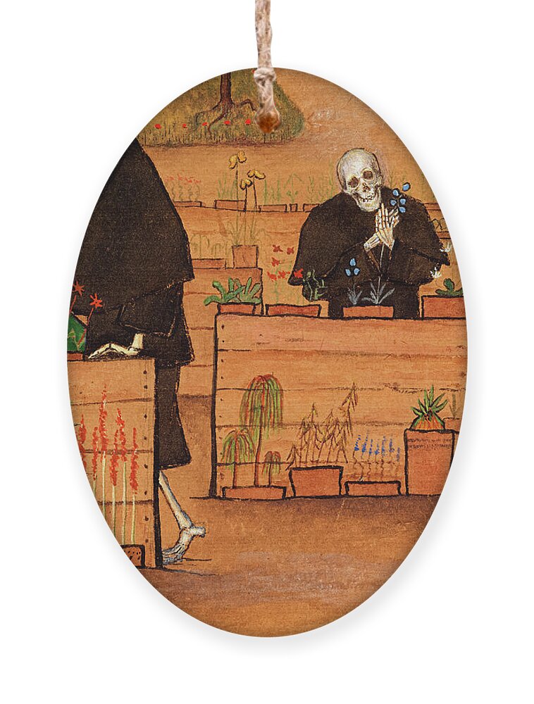Hugo Simberg Ornament featuring the painting The Garden of Death, 1896 by Hugo Simberg