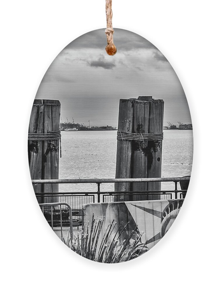 Battery Park Ornament featuring the photograph The Gates to Liberty by Cate Franklyn