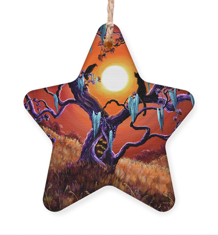 Original Ornament featuring the painting The Halloween Tree by Laura Iverson