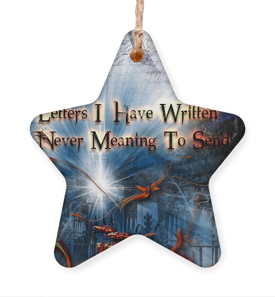 Letters Ornament featuring the digital art The Letters by Michael Damiani