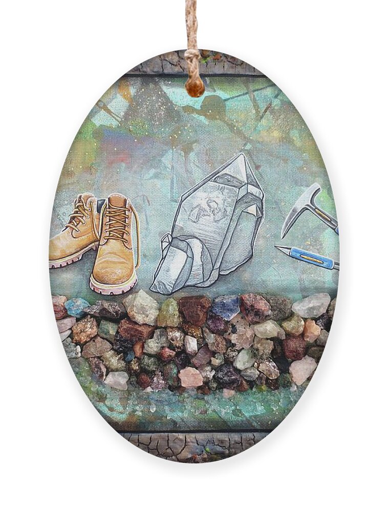Art Ornament featuring the painting The Magic That Lay Beneath Our Feet by Malinda Prud'homme