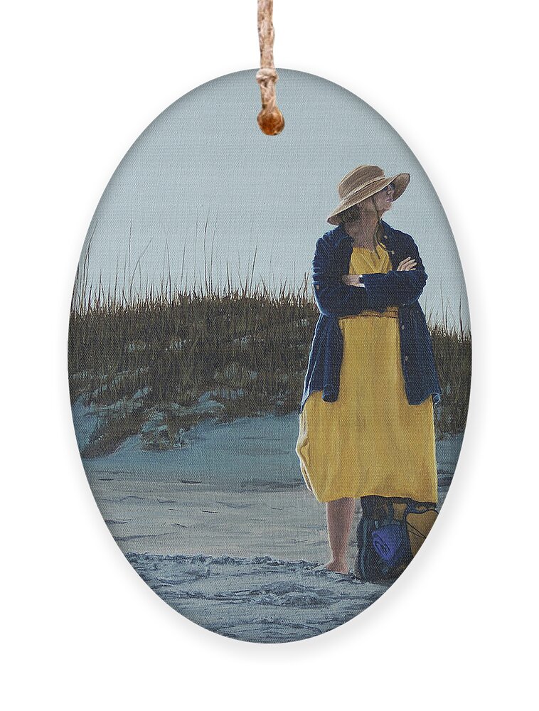 Woman Ornament featuring the painting The Matron by Heather E Harman