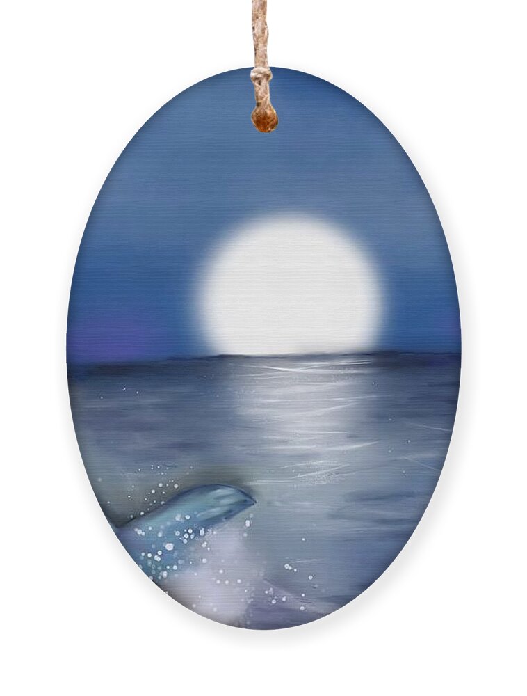 Mermaid Ornament featuring the digital art The Mermaid- A Spiritual Vision by Carmen Cordova