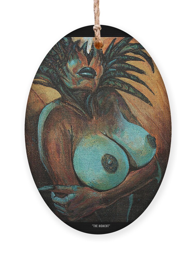Woman Acrylic; Beautifully Grotesque; Acrylic; Creature; Sketch The Soul; Tony Koehl; Spiritual; Mouth Ornament featuring the painting The Moment by Tony Koehl