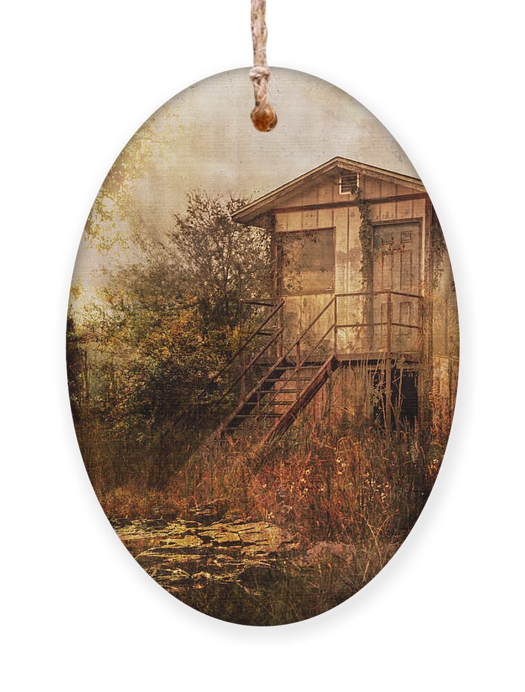  Ornament featuring the photograph The Old GateHouse by Shara Abel