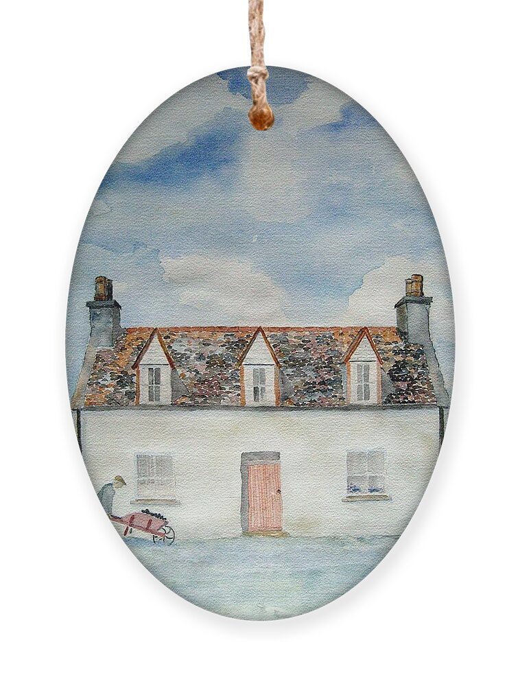 Watercolor Ornament featuring the painting The Olde Sod by John Klobucher