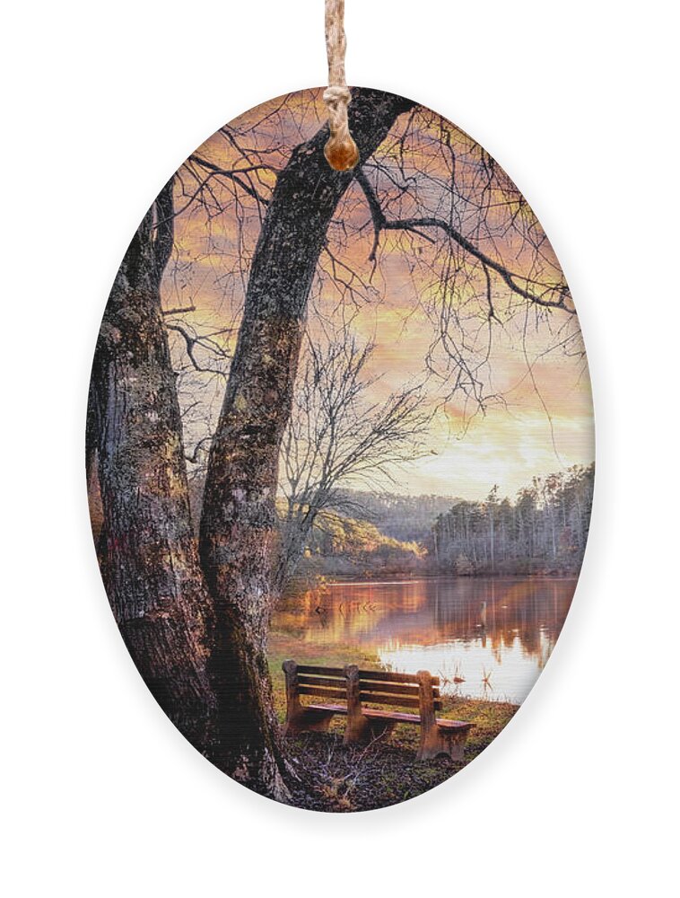 Carolina Ornament featuring the photograph The Quiet of Sunset by Debra and Dave Vanderlaan